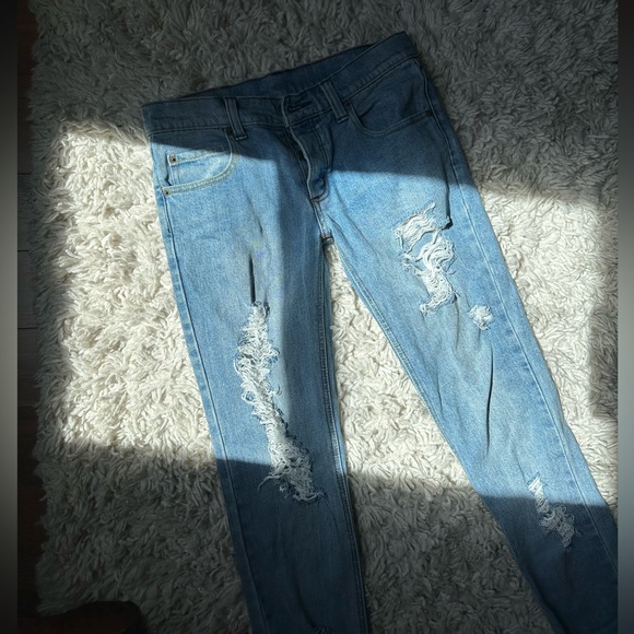 Cheap Monday Destroyed Denim Jeans - Picture 2 of 9